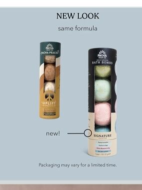 Pacha Soap Co. Signature Bath Bomb Trio - Mint, Peach, Aqua NEW